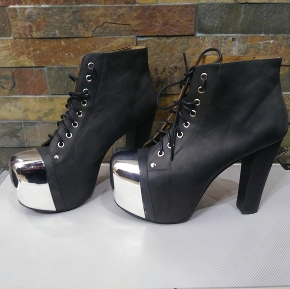 Jeffrey Campbell Shoes - JEFFREY CAMPBELL Chrome Toe Night Lita Shoes Sz 8